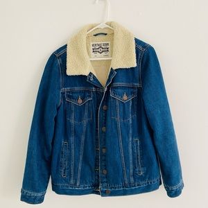 Garage Heritage Denim Sherpa Jacket Large
